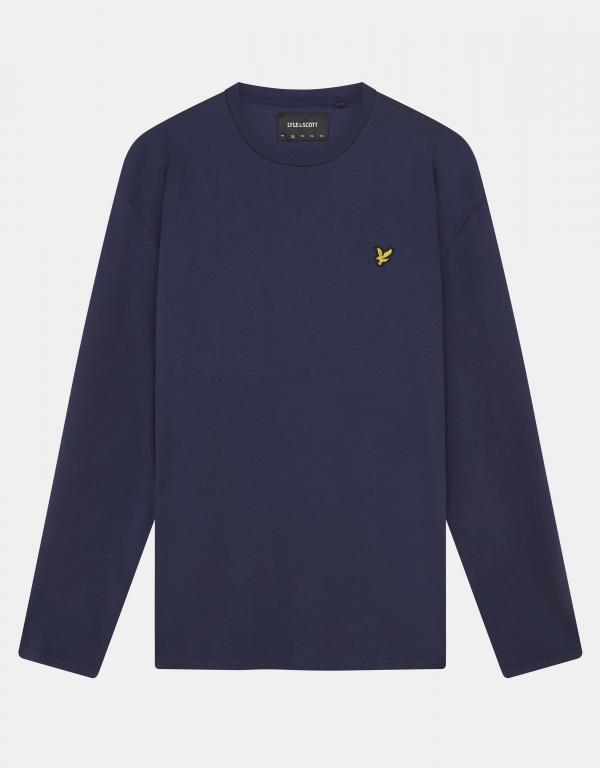 LYLE___SCOTT_Plain_L_S_T___Shirt_Navy