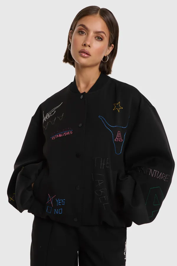 ALIX_THE_LABEL_LADIES_ARTWORK_BOMBER_BLACK_2