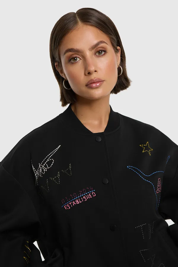 ALIX_THE_LABEL_LADIES_ARTWORK_BOMBER_BLACK_3