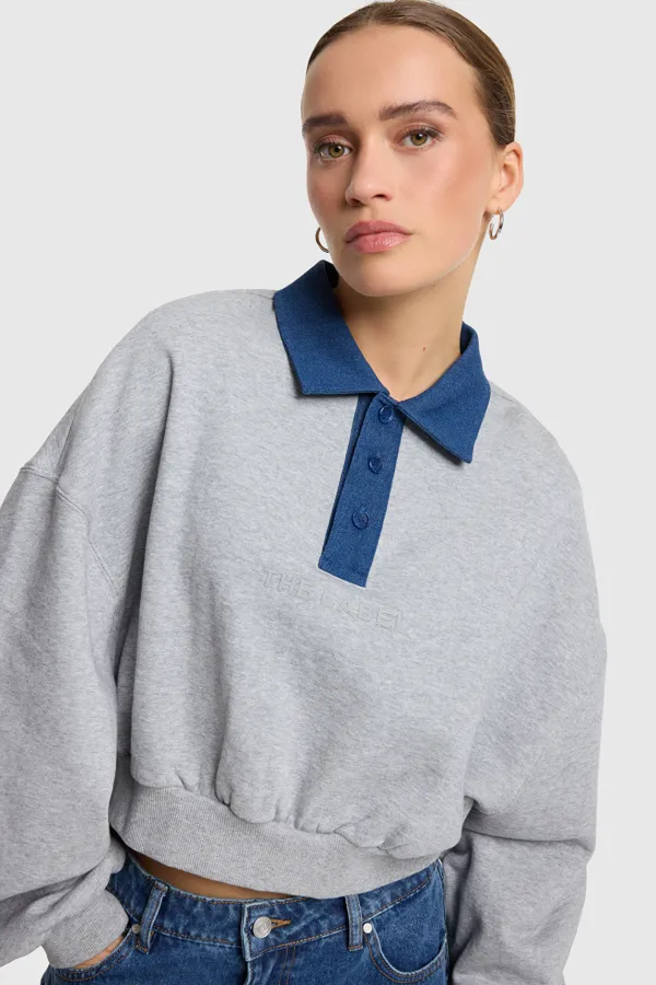 ALIX_THE_LABEL_LADIES_KNITTED_POLO_SWEATER_SOFT_GREY_MELANGE_1