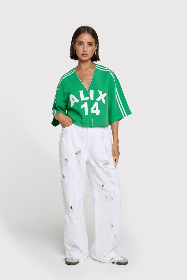 ALIX_THE_LABEL_LADIES_WOVEN_CROPPED_BASEBALL_SHIRT_BRIGHT_GREEN_2