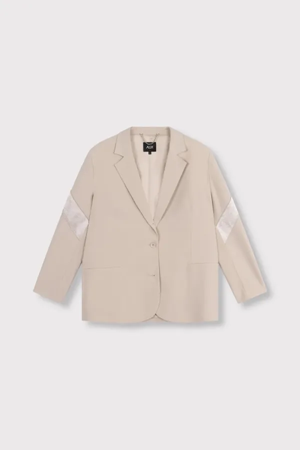 ALIX_THE_LABEL_LADIES_WOVEN_SHINY_PANEL_BLAZER_SAND_2