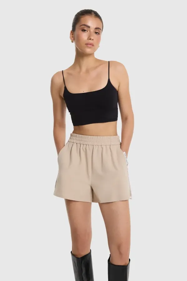 ALIX_THE_LABEL_LADIES_WOVEN_SHINY_TAPE_SHORTS_SAND_1