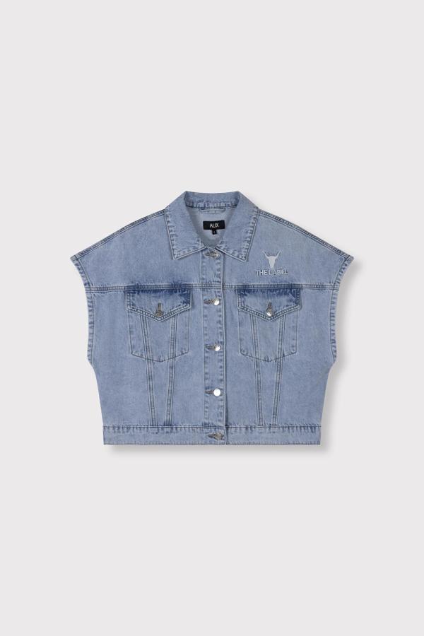 ALIX_THE_LABEL_LADIES_WOVEN_SOFT_DENIM_WAISTCOAT_LIGHT_DENIM_BLUE