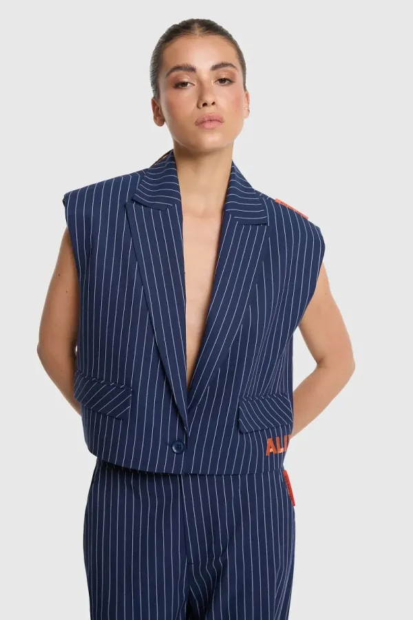 ALIX_THE_LABEL_LADIES_WOVEN_STRIPED_WAISTCOAT_NAVY