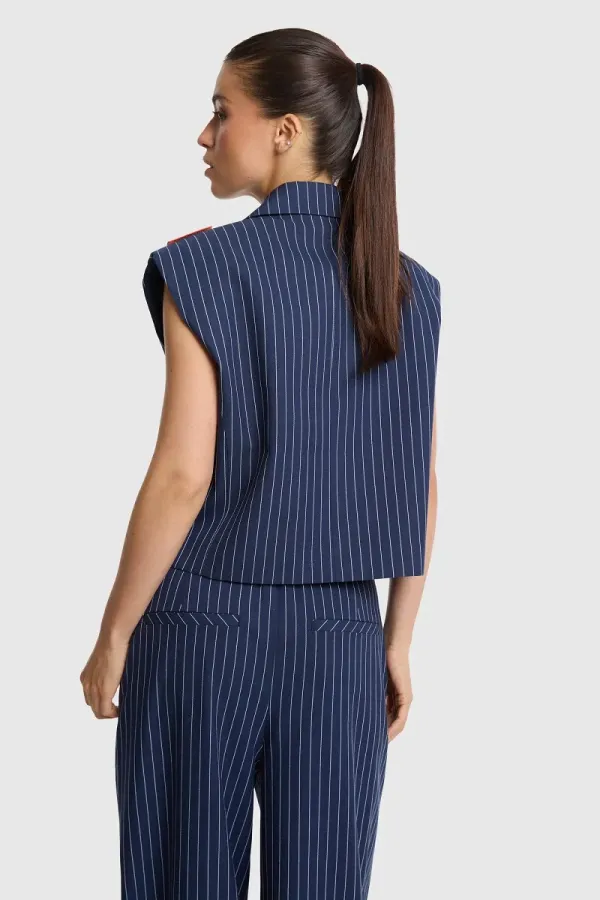 ALIX_THE_LABEL_LADIES_WOVEN_STRIPED_WAISTCOAT_NAVY_1