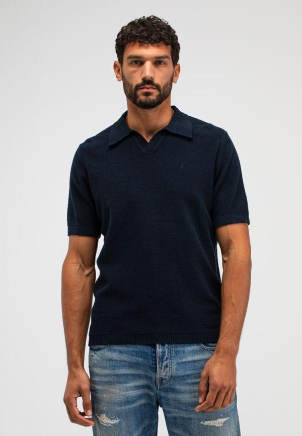 BUTCHER_OF_BLUE_Boucle_Knit_Polo