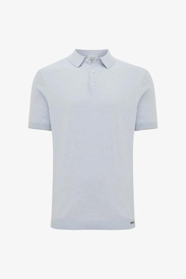 GENTILUOMO_GEBREIDE_POLO_LICHTBLAUW_