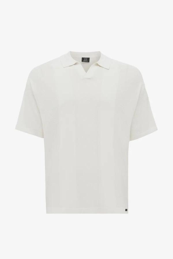 Gentiluomo_GENTI_Polo_no_Buttons_SS_beige_heren