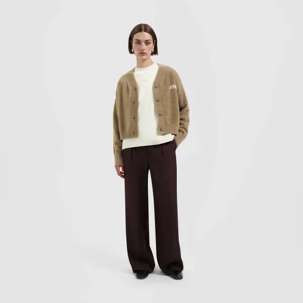 OLAF_Fluffy_script_logo_cardigan