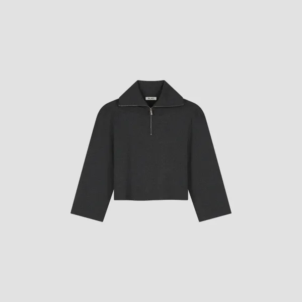 OLAF_HALF_ZIP_RIB_SWEAT_CHARCOAL