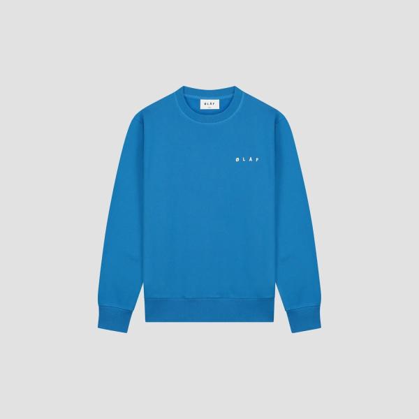 OLAF_Spiral_face_Crewneck_bright_blue