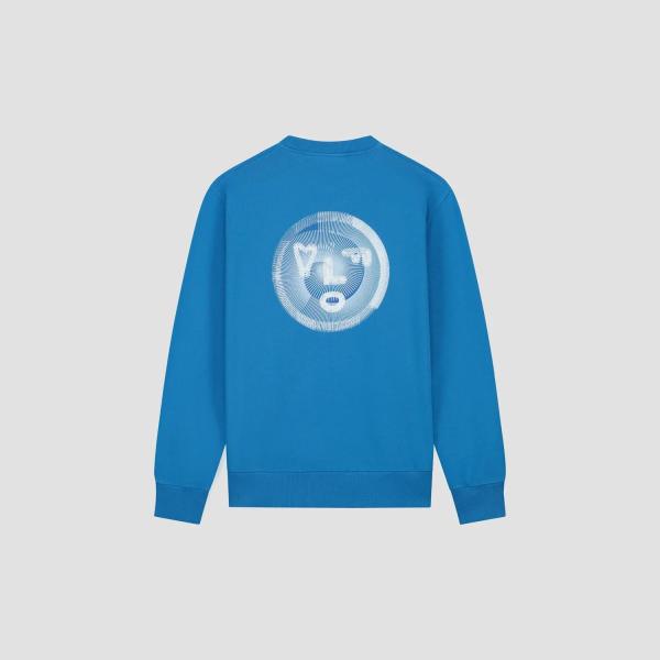 OLAF_Spiral_face_Crewneck_bright_blue_1