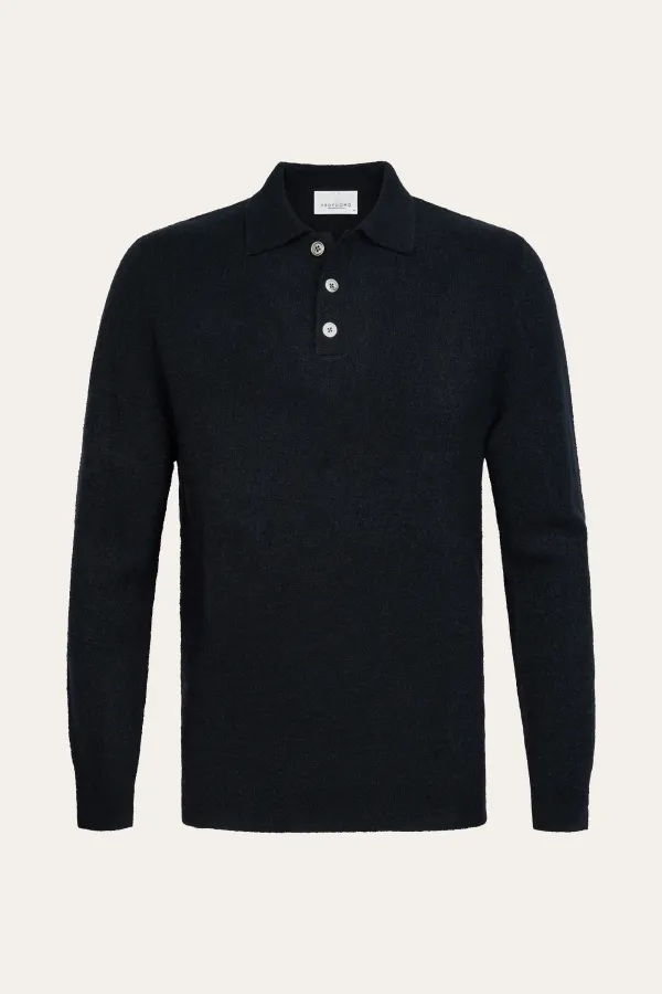 PROFUOMO_BOILED_WOLLEN_POLO_NAVY