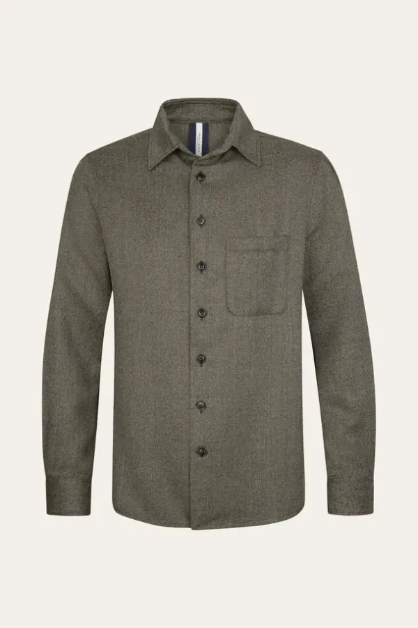 PROFUOMO_OVERSHIRT_MOULINE_BROWN