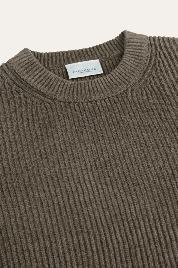 PROFUOMO_PULLOVER_CREWNECK_BROWN_1