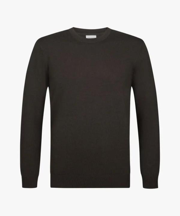 PROFUOMO_PULLOVER_CREW_NECK_DARK_BROWN
