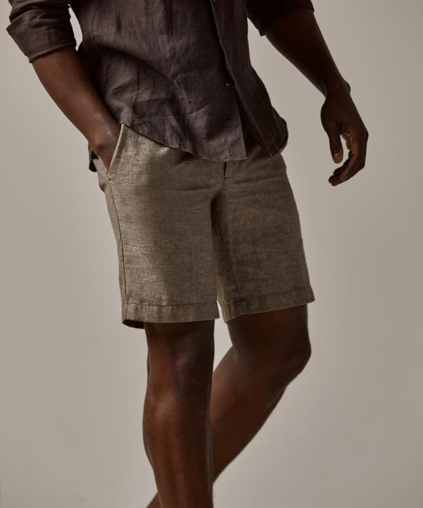 PROFUOMO_SPORTCORD_LINEN_SHORT_BROWN_3