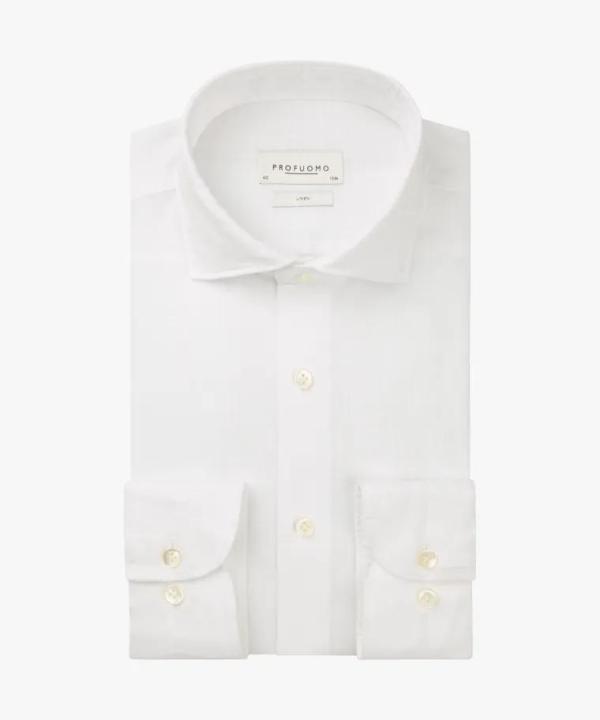 PROFUOMO_cutaway_linnen_shirt_wit