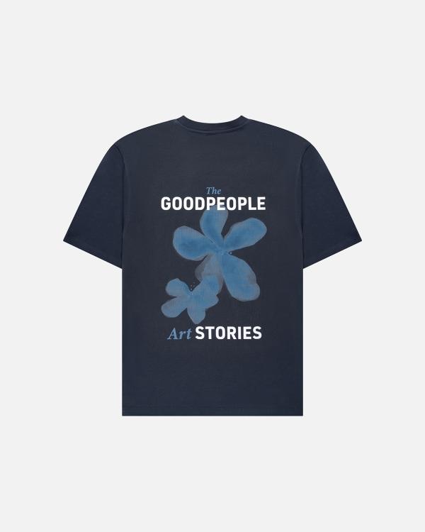 The_GoodPeople_Blauw_heren_t_shirt_Tex