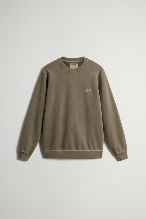 WOOLRICH_Garment_Dyed_Crewneck_Greenstone_2