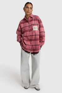 ALIX_THE_LABEL_CHECK_BLOUSE_BRIGHT_CORAL