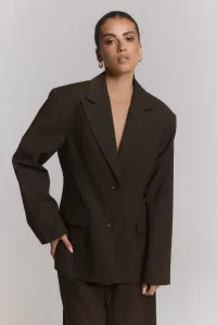 ALIX_THE_LABEL_FITTED_BLAZER_DEEP_BROWN