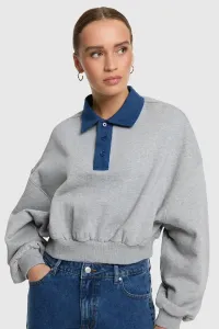 ALIX_THE_LABEL_LADIES_KNITTED_POLO_SWEATER_SOFT_GREY_MELANGE