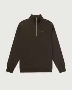 DENHAM_SCISSOR_ZIP_SWEAT_COFFEE_BROWN