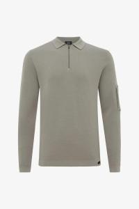 GENTI_Polo_zip_LS_Brown_1