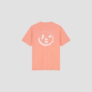 OLAF_BRUSHSTROKE_FACE_TEE_BURNT_CORAL