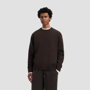 OLAF_ESSENTIAL_KNITTED_CREWNECK_CHOCOLATE_PLUM