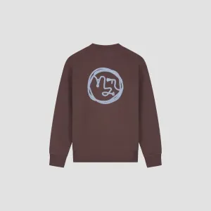 OLAF_LASSO_FACE_CREWNECK_CHOCOLATE_PLUM