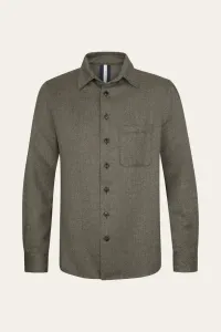 PROFUOMO_OVERSHIRT_MOULINE_BROWN