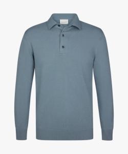 PROFUOMO_POLO_ONEPIECE_LS_GREY_BLUE