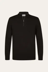 PROFUOMO_PULLOVER_HALFZIP_D_BROWN