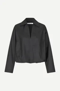 SAMSOE_SAMSOE_SADAPHNE_SHIRT_BLACK_MELANGE