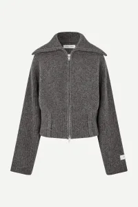 SAMSOE_SAMSOE_SAMIRRA_ZIP_CARDIGAN_DARK_GREY_MELANGE