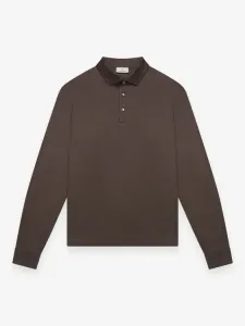 VALENZA_SUPIMA_POLO_SCHILLER_COLLAR_L_S_EBONY_BROWN
