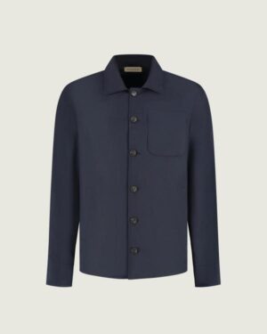 DUQUEZZI WOOL BLEND OVERSHIRT NAVY