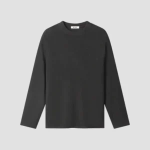 OLAF RIBBED TEE LS CHARCOAL