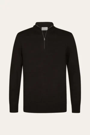PROFUOMO PULLOVER HALFZIP D BROWN