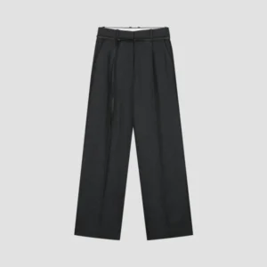 OLAF WOOL TAILORED TROUSERS CHARCOAL