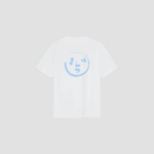 OLAF Brushstroke face tee wit heren
