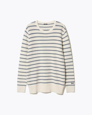 Denham Leo Crewneck LS S blauw heren