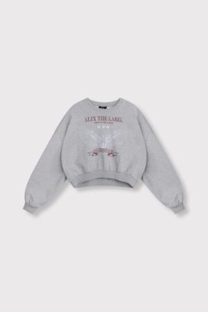 ALIX THE LABEL EAGLE SWEATER LIGHT GREY MELANGE