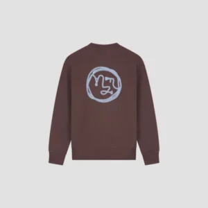 OLAF LASSO FACE CREWNECK CHOCOLATE PLUM
