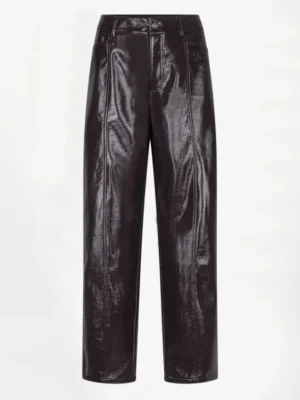 DANTE 6 SCENE PATENT FAUX LEATHER PANTS DARK PLUM