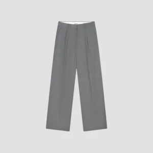OLAF WOOL TAILORED TROUSERS SHARKSKIN