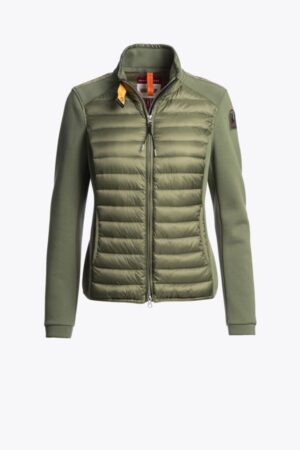 PARAJUMPERS DANETTE FLEECE/NYLON JACKET LICHEN KHAKI